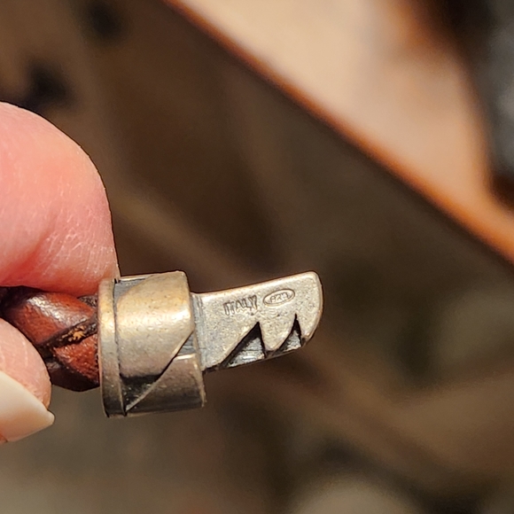 Phillip Gavriel Silver & rich Leather 8mm Bracelet. Perfect for Christmas! - Picture 6 of 7